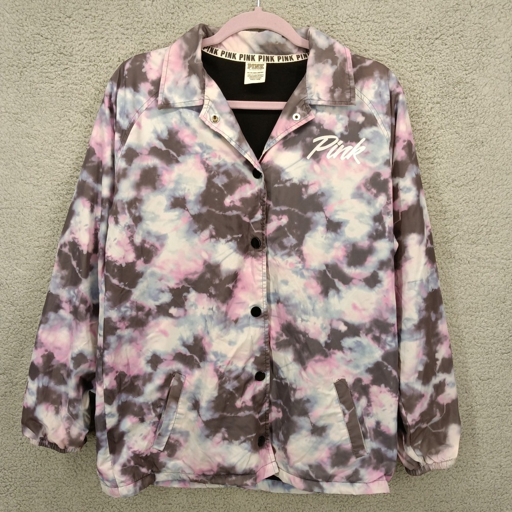 PINK Victoria's Secret XS Multicolor Tie Dye Jacket‎ Lightweight Windbreaker
